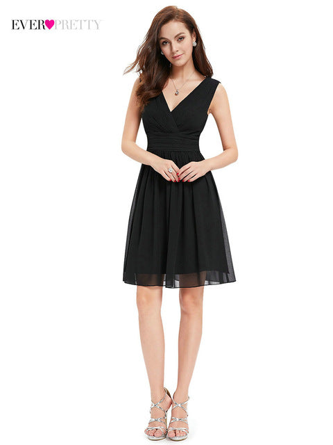 Ever-Pretty Brand Short Homecoming Dresses Black for Party A Line Cute ...